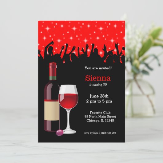 Cocktail * kies achtergrondkleur kaart (Staand voorkant)