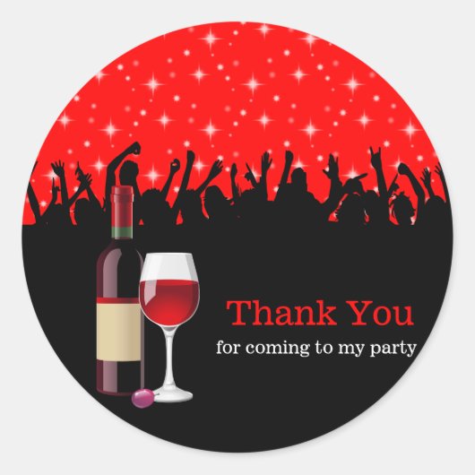 Cocktail * kies achtergrondkleur ronde sticker (Voorkant)