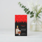 Cocktail * kies achtergrondkleur visitekaartje (Staand voorkant)