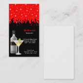 Cocktail * kies achtergrondkleur visitekaartje (Voorkant / Achterkant)