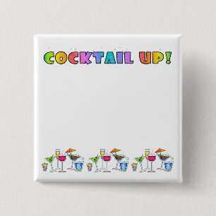COCKTAIL. KNOOP VIERKANTE BUTTON 5,1 CM