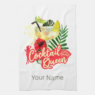 Cocktail Koningin Vintage Kip Meisjesuitje Feest Theedoek