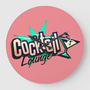 Cocktail lounge martini retro liquor bar grote klok