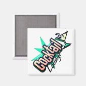 Cocktail lounge martini retro liquor bar magneet (Voorkant / Achterkant)