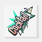 Cocktail lounge martini retro liquor bar magneet (Voorkant)