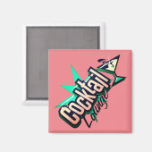 Cocktail lounge martini retro liquor bar magneet (Voorkant / Achterkant)