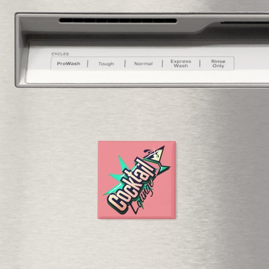 Cocktail lounge martini retro liquor bar magneet (Insitu (Vaatwasser))