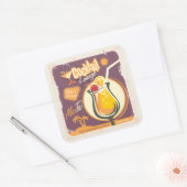 Cocktail Lounge Poster Vierkante Sticker (Envelop)