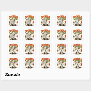 Cocktail Lovers Club Vierkante Sticker