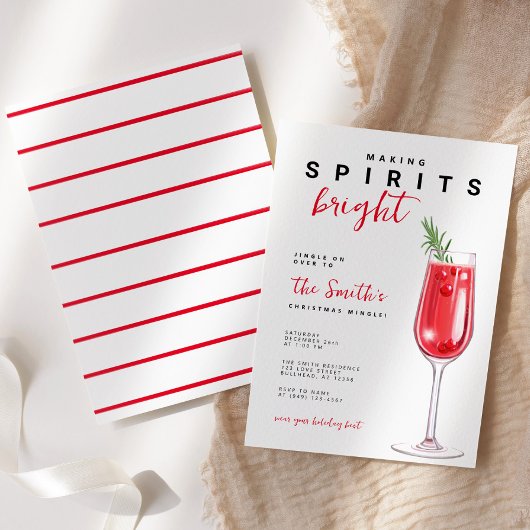 Cocktail Making Spirits Heldere Kerstvakantie Kaart
