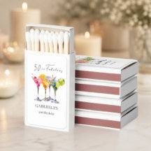 Cocktail Martini Aquarelle Joyeux 50e Anniversaire