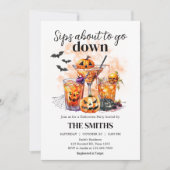 Cocktail Martini Invitation de la fête d'Halloween (Devant)