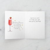 Cocktail mimosa fraise Bonne carte d'anniversaire (Intérieur)