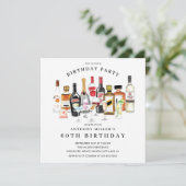 Cocktail moderne Invitation de fête d'anniversaire (Debout devant)
