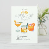 Cocktail moderne Invitation de fête d'anniversaire (Debout devant)