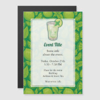 Cocktail Mojito Invitation magnétique