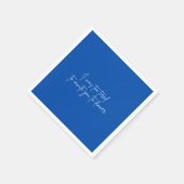Cocktail napkin grappig blauw script servet (Hoek)