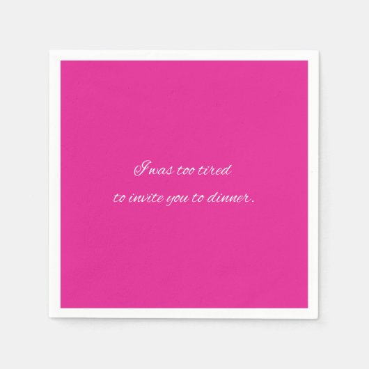 Cocktail napkin grappig roze feest servet (Voorkant)