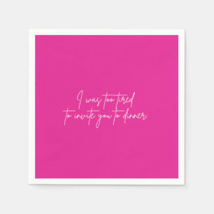 Cocktail napkin grappig roze feest servet