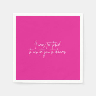 Cocktail napkin grappig roze feest servet