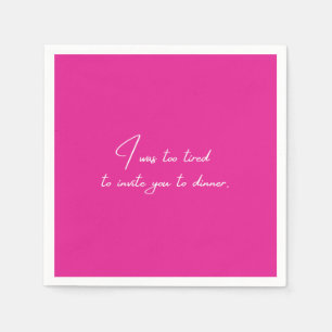 Cocktail napkin grappig roze feest servet