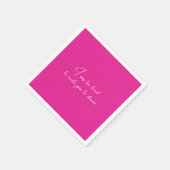 Cocktail napkin grappig roze feest servet (Hoek)
