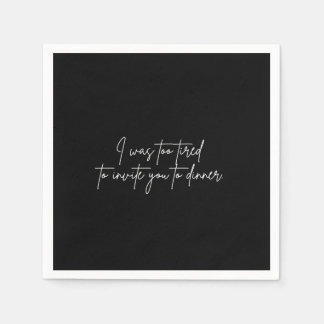 Cocktail napkin grappig zwart-party script servet