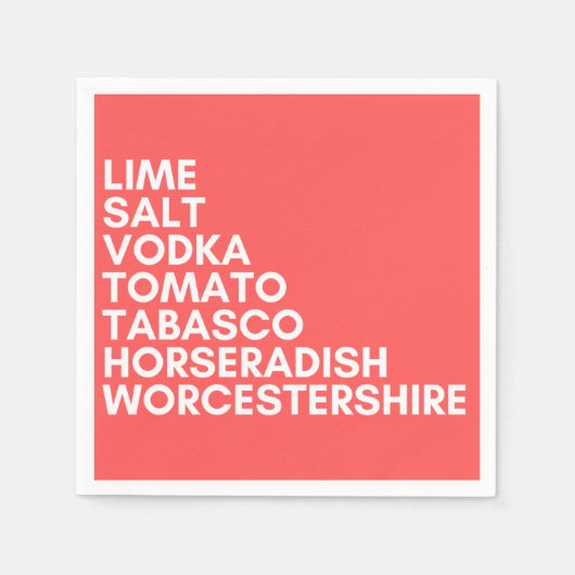 Cocktail napkin grappige rode hond servet (Voorkant)