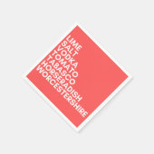 Cocktail napkin grappige rode hond servet (Hoek)