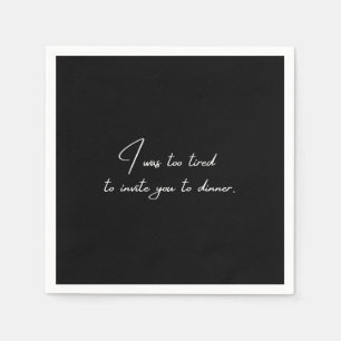 Cocktail napkin grappige zwarte partij servet