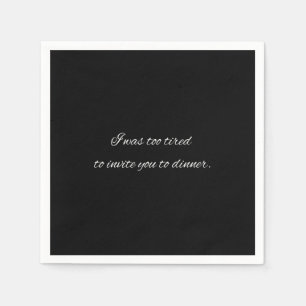 Cocktail napkin grappige zwarte partij servet