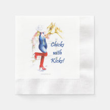 Cocktail Napkin-Sassy Cowgirl - Kuikens met schopp