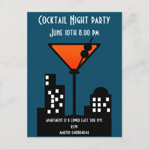 Cocktail Night Party Invitation