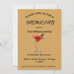 Cocktail Noël Invitation