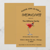 Cocktail Noël Invitation (Devant / Derrière)