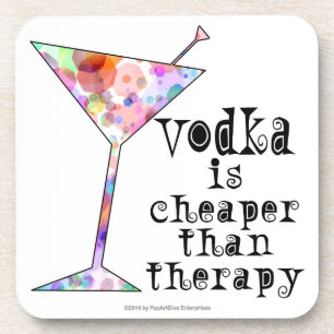 COCKTAIL ONDERZETTER SETS, VODKA CHEAPER DAN THERA