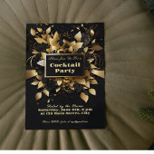 Cocktail or élégant Invitation de fête d'anniversa
