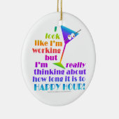 Cocktail Ornaments - Hoe lang tot een gelukkig uur Keramisch Ornament (Rechts)