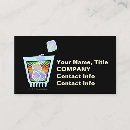 COCKTAIL - OUD FASHIONED - ROCKGLAS VISITEKAARTJE (Voorkant)