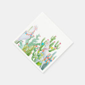 Cocktail Papier servet Boho Llama Bohemian Cacti D (Hoek)