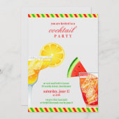 Cocktail Party Boire Invitation plate (Devant / Derrière)