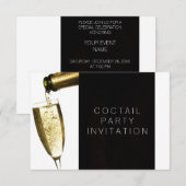Cocktail Party Club Invitation Vip Invitation (Devant / Derrière)