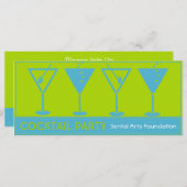 Cocktail Party-collecte de fonds Invitation (Devant / Derrière)