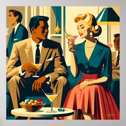 Cocktail Party Couples Shared Attraction Poster (Voorkant)