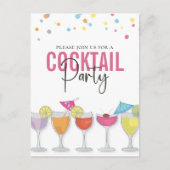 Cocktail Party Cute Custom Invitation (Devant)