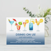 Cocktail Party Flat Invitation (Debout devant)