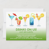 Cocktail Party Flat Uitnodiging (Voorkant)