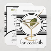 Cocktail Party Grandes invitations (Devant / Derrière)