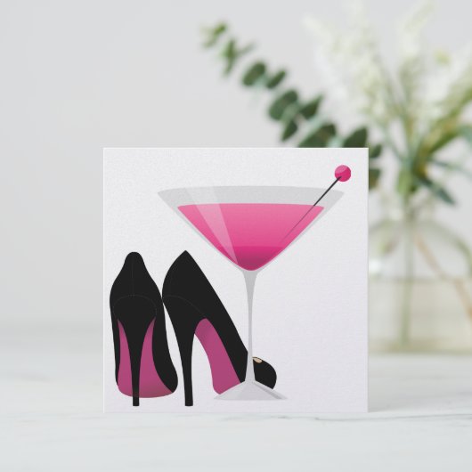 Cocktail Party Invitation by SRF Kaart (Staand voorkant)