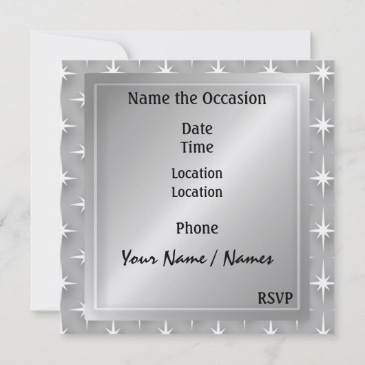 Cocktail Party Invitation by SRF Kaart (Achterkant)